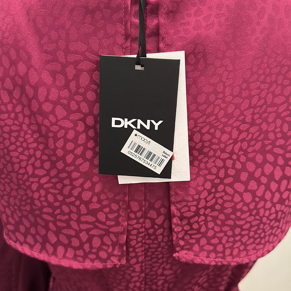 DKNY Wrap Dress in a beautiful raspberry color - NWT - Picture 4 of 6